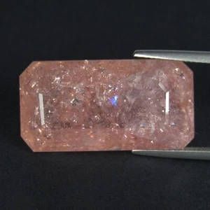 42.04Cts Natural Pink Morganite 27.8x14.5x11mm Emerald Cut Loose Brazil Gemstone - Picture 1 of 3