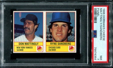 PSA 7 NR MINT 1986 DORMAN'S CHEESE DON MATTINGLY / RYNE SANDBERG CUBS 74354 B162