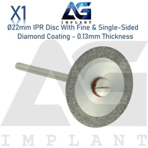 Recubrimiento de diamante fino de una sola cara disco IPR de 22 mm 0,13 mandril ortopédico - Imagen 1 de 4
