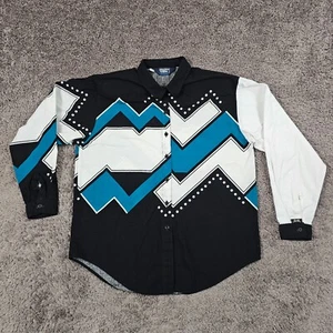 Panhandle Slim Brooks & Dunn Shirt Womens Medium M Black Western Long Sleeve - Picture 1 of 14