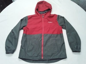 Eddie Bauer Kids Youth Boys LARGE 14/16 in Lightweight Hooded Jacket gray Red - Picture 1 of 18