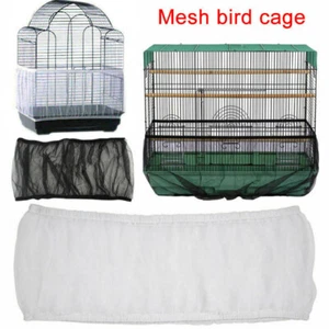 Pet Bird Cage Seed Catcher Tidy Guard Cover Shell Skirt Net Basket Stretchy - Picture 1 of 11