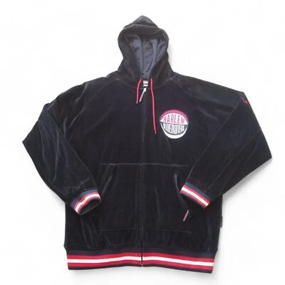 Platinum FUBU x Harlem Globetrotters Terciopelo Vintage Chaqueta con Cremallera Para Hombre L Foto 1 de 4