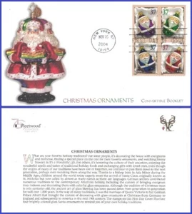 USA5 #3886b U/A FLEETWOOD FDC BL4 Red Santa Ornament - Picture 1 of 1