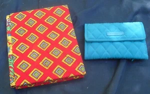 Vera Bradley doppelt faltbare 5" x 7" RAHMEN und türkis GELDBÖRSE - Bild 1 von 4