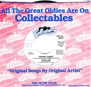 John Gary: Sunrise, Sunset / Soon I'll Wed My Love .. 45 RPM 4533 - Picture 1 of 3