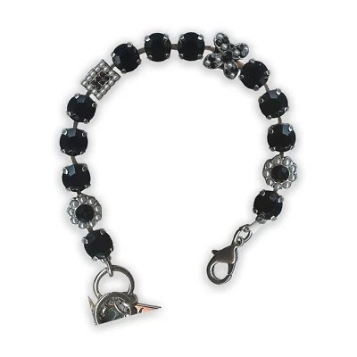 Bracelet by Mariana My Treasures Coll. Elegant Jet and Pearl Swarovski Crystals - Image 1 of 4
