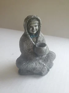 MICHAEL RICKER PEWTER, SEATED WOMAN, '91, NO. 206 Excellent Condition - Picture 1 of 7