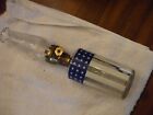 VINTAGE OIL LAMP MINIATURE WITH WHITE AND BLUE STARS AND STRIPES