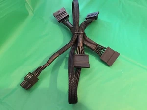 eVGA 6 pin to 4x SATA DRIVER POWER cable FOR EVGA SuperNOVA 1300-850W ,ORIGINAL - Picture 1 of 3