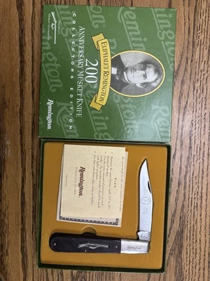 CUCHILLO MOSQUETE ELIPHALET REMINGTON 200 Aniversario SIN USAR en Caja 1993 🇺🇸   Foto 1 de 4