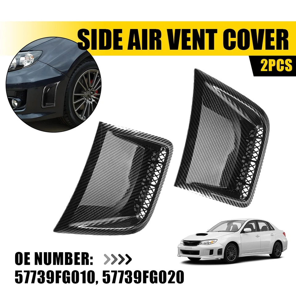 2 крышки на вентиляционные отверстия со стороны переднего бампера для Subaru Impreza WRX STI из углеродного волокна сделано в США - Изображение 1 из 4