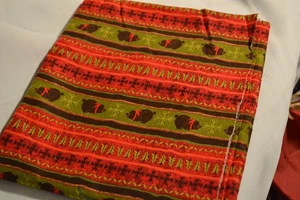 Christmas Stripes with Bears Holiday Fabric Approx 2 yds - Picture 1 of 2