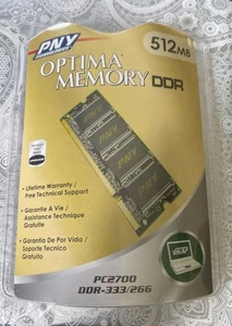 PNY 512MB Optima Memory DDR PC2700 DDR-333/266 Desktop - Picture 1 of 3