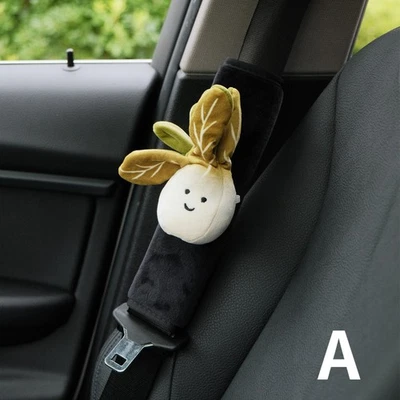 1x Cartoon Vegetable Car Safety Seat Belt Pad Shoulder Strap Cover Cushion Cute - Image 1 of 4