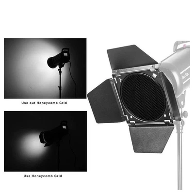 Godox BD-04  Honeycomb Grid/Barndoor/Color Gel System for 18cm Bowens Mount Refl - Image 1 of 4