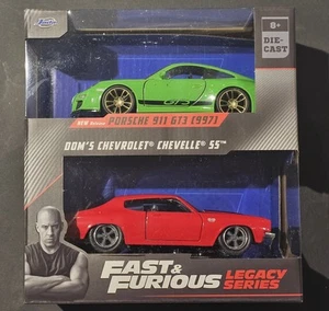  Fast & Furious Dom's Chevy Chevelle SS & Porsche 911 GT3, 1.32 Scale, Legacy - Picture 1 of 5
