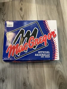Balles de baseball MacGregor officielles intérieur/extérieur Tee Ball neuves boîte 12 scellées - Photo 1/7