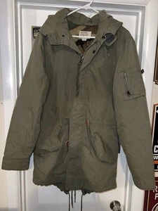 Fishtail Parka US Alpha Industries M65 Jacket Hooded Army Coat Mens Small - Picture 1 of 14