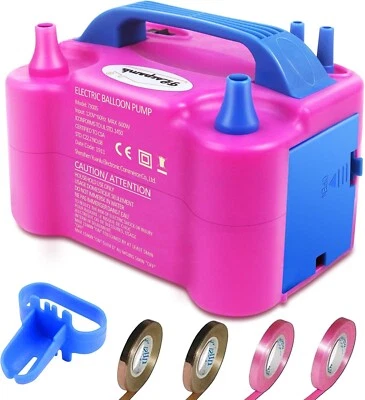 Bomba De Aire Portable Eléctrica Maquina Para Inflar Globos Fiesta De Cumpleaños