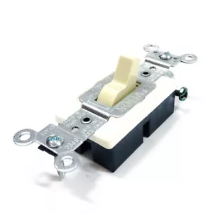 CS120-2I Leviton einpoliger Kippschalter, 20A - 120/277 VAC, seitlich verdrahtet, elfenbein - Bild 1 von 4