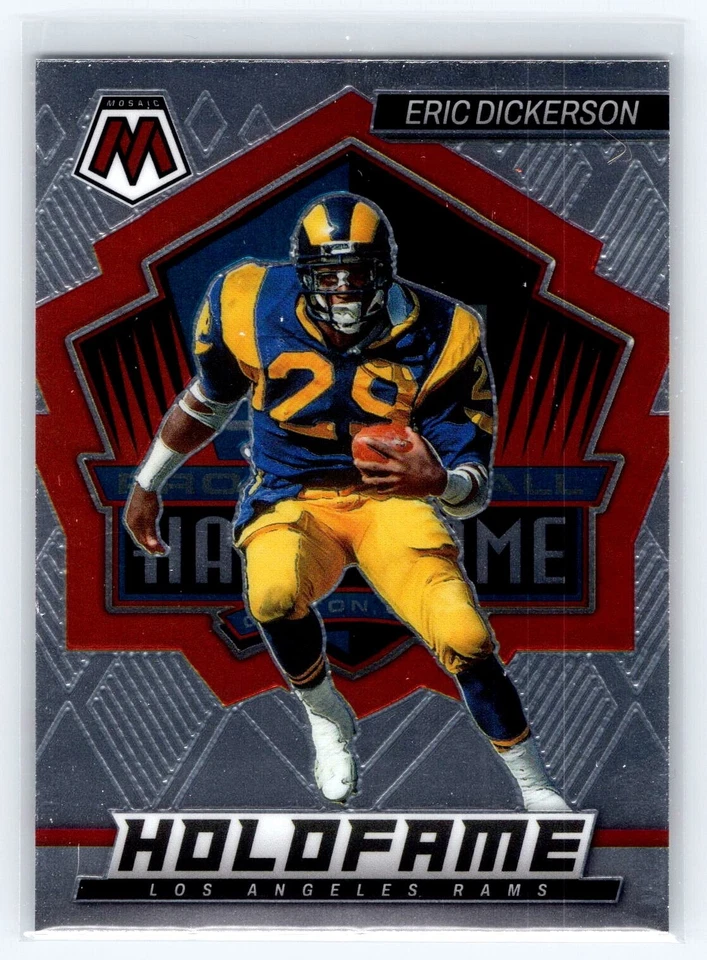 ERIC DICKERSON 2022 Panini Mosaic Holofame Insert Parallel Card #HF 11 Rams - Image 1 of 2