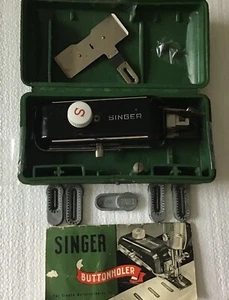 Juego completo de ojales Singer 160506 vintage con caja dura original - Imagen 1 de 10