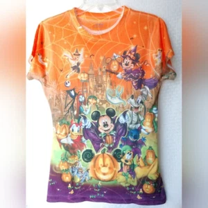 Disneyland Resort Halloween Shirt Top All Over Print WDW Size Girl's Large - Picture 1 of 8