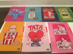 BRAND NEW OFFICIAL BT21 LINE FRIENDS 2 POCKET FILE FOLDER SET (7) - Picture 1 of 1