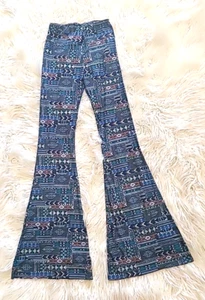 Onzie Aztec Geometric Print Bell Bottom Legging Pants Size S/M - Picture 1 of 11