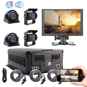 4CH GPS WiFi 1080P HDD Truck DVR MDVR Video Record System Remote Monitor Camera - Picture 1 of 10