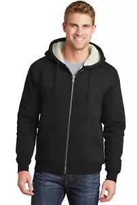 CornerStone ® Heavyweight Sherpa-Lined Hooded Fleece Jacket CS625 Sizes XS-6XL - Picture 1 of 19