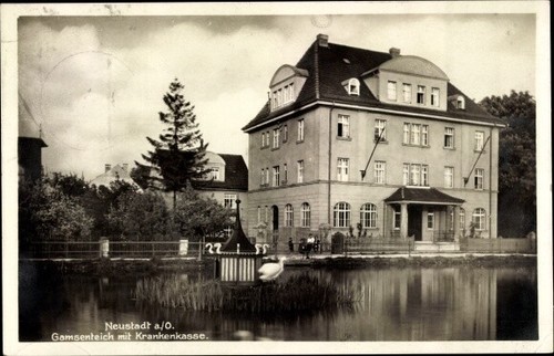 Ak Neustadt an der Orla, Gamsenteich mit Krankenkasse 3309331 eBay