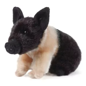 Pig Black/Pink Plush Soft Toy Farm Animal Teddy. 10 year guarantee. Gift. 16cm - Picture 1 of 8