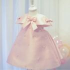 Baby Girl Princess Dress Pearl Diamond Sleeveless Bow Party Pageant Clothes1-14Y