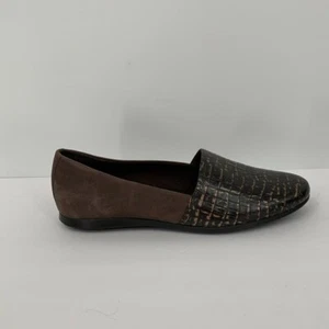 ECCO Touch 15 Ballerinas flach braun Wildleder strukturiert schwarz Slipper Damen 39 8 - Bild 1 von 6