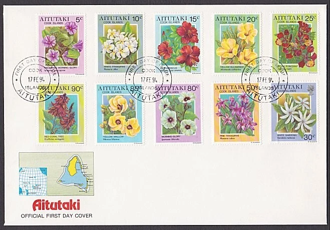 AITUTAKI Cook Is 1994 Flowers FDC..........................................A2161 - Image 1 of 1