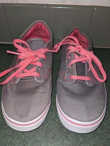 Scarpe classiche Vans bambina taglia 4 Missy grigio e rosa fuori muro skate stringate