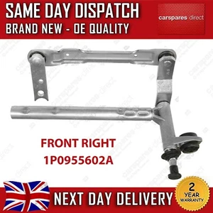 SEAT LEON MK2 2005-12 FRONT RIGHT WINDSCREEN WIPER LINKAGE MECHANISM 1P0955602A - Picture 1 of 3