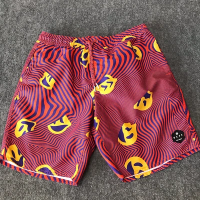Neff Swim Trunks Board Shorts Mens Medium Surf Vaporwave Face Psychedelic Beach - Image 1 of 4