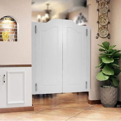 Coffee Doors Half Doors For Doorway Partition Door Wood Counter Doors 1 Pair - Image 1 of 4