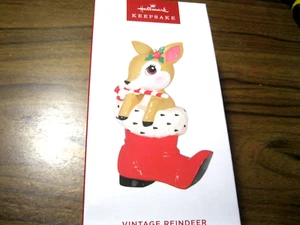 2024 Hallmark RETRO VINTAGE REINDEER  - PORCELAIN  - MIB - Picture 1 of 1