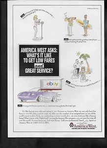 AMERICA WEST AIRLINES 1994 WIE IST ES, GÜNSTIGE PREISE & TOLLE SERVICEANZEIGE - Bild 1 von 1