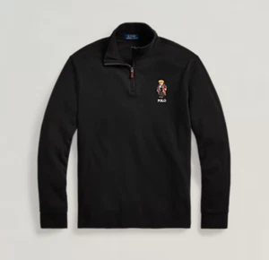Polo Ralph Lauren Estate Rib lsl-knt Black New Free Shipping - Picture 1 of 3
