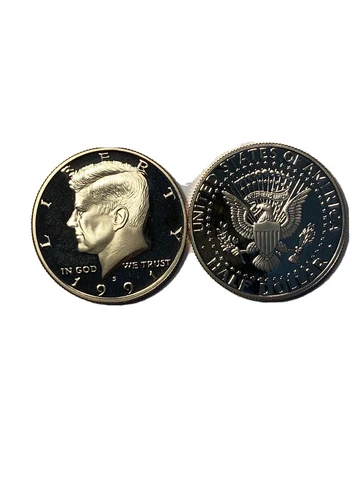 1991 S Clad Kennedy  Half Dollar Deep Cameo Gem Proof Cover