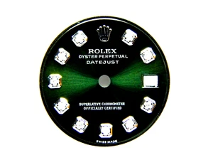 RLX Lady DateJust 26mm Dark Green With Diamonds Dial - SS - Picture 1 of 2