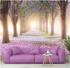 Bormia Forest Mural XL 195"x120" - Scenic Road & Trees Wallpaper for Bedroom
