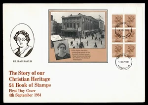 DR WHO 1984 GB FDC CHRISTIAN HERITAGE BAYLIS CACHET BOOKLET PANE Li38303 - Picture 1 of 2