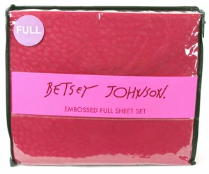 Juego de 4 hojas completas en relieve Betsey Johnson corazones un aleteo marrón nuevo con etiquetas - Imagen 1 de 4