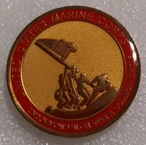 VTG 1ST MARINE DIVISION 7TH MARINES - CHALLENGE COIN IWO JIMA MONUMENT Enamel - Picture 1 of 6